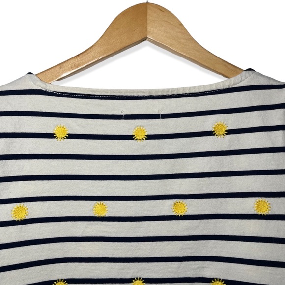 Madewell boxy crop top embroidered suns and stripes size XS - Picture 12 of 14